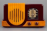 Addison 2 ’Waterfall’ Catalin Art Deco Radio in Plum + Butterscotch