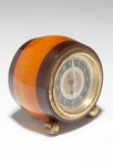 Catalin Barrel Shaped Laminated New Haven Art Deco Clock