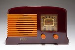 Beautiful Art Deco FADA Model F55 Radio Plum + Butterscotch Catalin