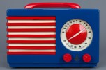 Bright Blue Emerson ’Patriot’ 400 Catalin Radio - Bel Geddes Design