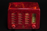 Emerson 564 Radio ’Slot-Grill’ in Marbleized Oxblood Red Catalin