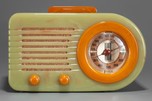 FADA 115 Catalin ’Bullet’ Radio in Onyx Green + Yellow - Rare Pre-War