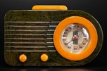FADA 115 ’Bullet’ Catalin Radio in Blue + Yellow - Rare Pre-War