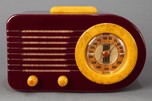 Pre-War FADA 115 ”Bullet” Catalin Radio - Plum + Yellow - Rare