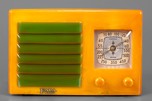 FADA 5F60 Catalin Radio Yellow w/ Bright Green Insert Grille