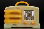 FADA Catalin L-56 Radio in Marbleized Onyx Green + Yellow Trim