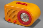 FADA 1000 ’Bullet’ Catalin Radio in Yellow + Red - Deco