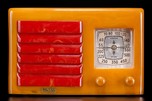 FADA 5F60 Catalin Radio Yellow with Red Insert Grill