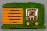 Bright Marbleized Emerald Green FADA Model F55 Catalin Radio