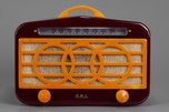 AMC 126 ’3-Ring’ Catalin Radio in Maroon + Yellow