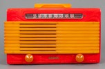 Garod Commander Catalin Radio in Bright Watermelon Red with Butterscotch