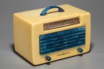 RARE - General Electric L-571 Catalin Radio in Yellow with Blue Trim