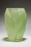 Ruba Rombic Jade Glass Vase American Art Deco