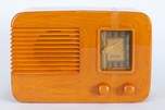Sentinel 177U Catalin Radio in Marbleized Sand with Yellow Trim