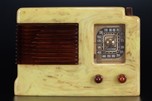 Sentinel 195ULTA ’Push-Button’ Catalin Radio in Pistachio with Tortoise