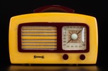 Sonora KM ’Coronet’ Catalin Radio in Yellow + Maroon