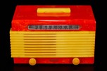 Bright Red + Yellow Garod 6AU-1 &rsquo;Commander&rsquo; Catalin Radio - Wrap-Around