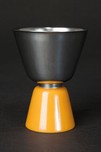 Revere EMPIRE Cocktail Cups by William Archibald Welden Chrome + Yellow Bakelite