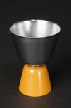 Revere EMPIRE Cocktail Cups by William Archibald Welden Chrome + Yellow Bakelite