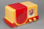 Addison 2 ’Waterfall’ Catalin Radio in Light Yellow + Red