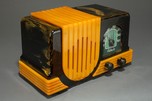 Addison 2 ”Waterfall” Catalin Art Deco Radio in Dark Green + Butterscotch