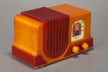 Addison 2 ’Waterfall’ Catalin Art Deco Radio in Yellow + Raspberry