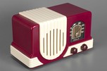Addison 2 ’Waterfall’ Plaskon Radio in Rare Raspberry with Ivory Trim