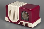 Addison 2 ’Waterfall’ Plaskon Radio in Rare Raspberry with Ivory Trim