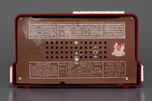 Raspberry + Ivory Trim Addison 2 &rsquo;Waterfall&rsquo; Plaskon Radio