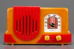 Addison 2 &rsquo;Waterfall&rsquo; Catalin Radio in Butterscotch + Red