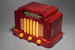 Addison 5 Catalin Radio ’Courthouse’ Oxblood Red + Yellow