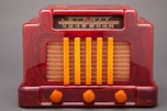 Red + Yellow Catalin Art Deco Addison 5 &rdquo;Courthouse&rdquo; Radio