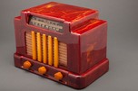 Red + Yellow Catalin Art Deco Addison 5 ”Courthouse” Radio