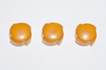 Addison 5 &rdquo;Courthouse&rdquo; Catalin Radio Knobs - Original Set of 3 Yellow