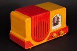 Addison 2 ’Waterfall’ Catalin Art Deco Radio in Yellow + Red