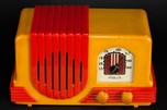 Addison 2 ’Waterfall’ Catalin Art Deco Radio in Yellow + Red