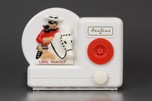 Airline &rsquo;Lone Ranger&rsquo; White Plaskon Novelty Tube Radio