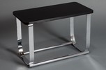 American Art Deco Black + Chrome Occasional Table