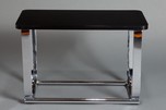 American Art Deco Black + Chrome Occasional Table