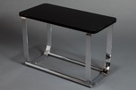 American Art Deco Black + Chrome Occasional Table