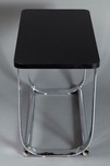 American Art Deco Black + Chrome Occasional Table