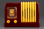Arvin 532 Catalin Radio in Burgundy with Yellow - Rare Model