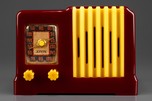 Arvin 532 Catalin Radio in Burgundy with Yellow - Rare Model