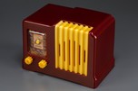 Arvin 532 Catalin Radio in Burgundy with Yellow - Rare Model