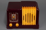 Catalin Arvin 532 Radio in Maroon with Yellow Trim