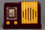 Catalin Arvin 532 Radio in Maroon with Yellow Trim