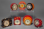 Catalin Bakelite New Haven ’Dice’ Clock - Red with Yellow