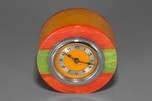 Great 3-Color Laminated Catalin Bakelite Clock