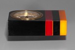 Great and Rare LUX Catalin Bakelite Tri-Color Clock