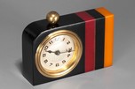 Great and Rare LUX Catalin Bakelite Tri-Color Clock